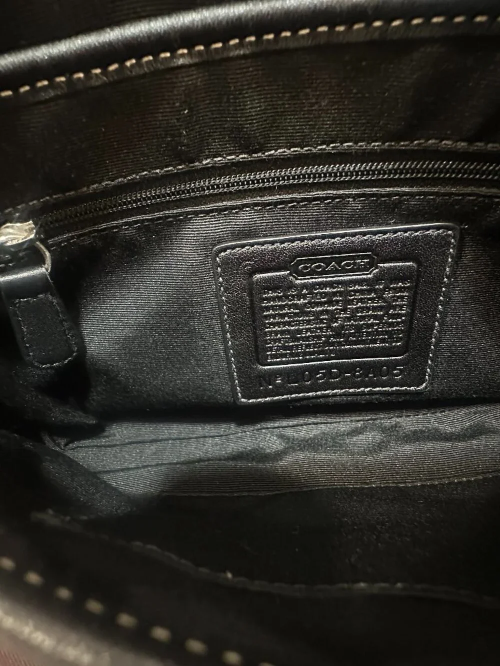 Vintage 2005 Coach Soho Buckle Flap Baguette Black Leather 8A05 w/ Dust Bag